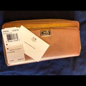 Rose Gold Coach Wallet